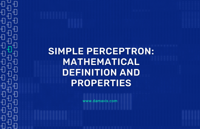 Simple perceptron: mathematical definition and properties