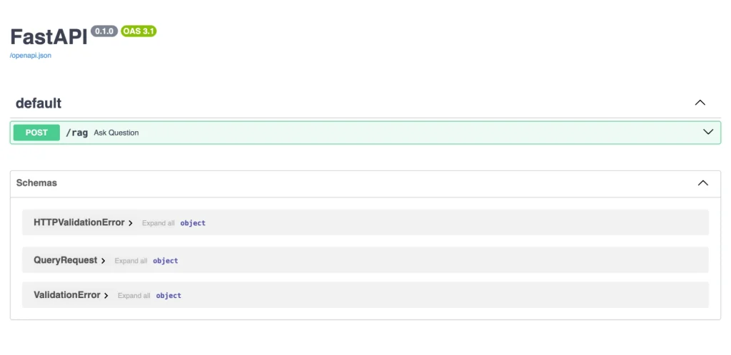 Screenshot with FastAPI browser display example