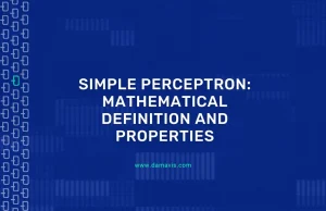 Simple perceptron: Mathematical definition and properties