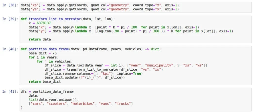 Ejemplo de transformación de datos a coordenadas UTM en Python