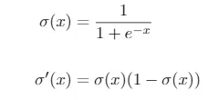 Fórmula de la función de activación logística y su derivada