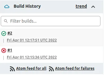 Screenshot of an example of a successful build execution in Jenkins