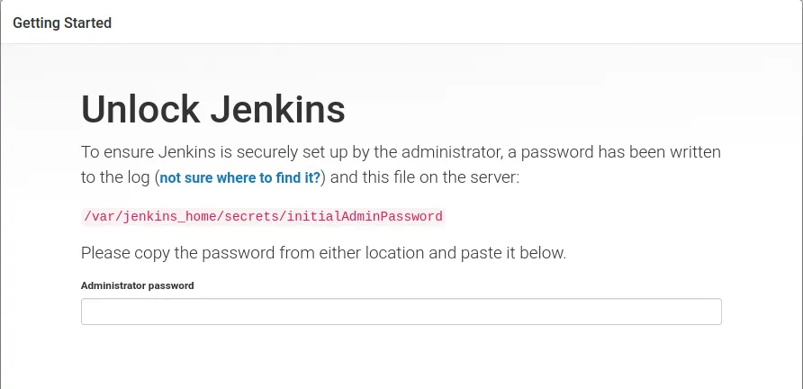 Screenshot of the Jenkins UI interface