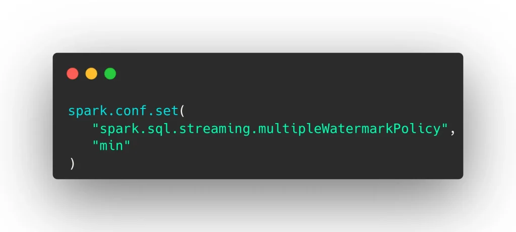 Example of data flows with watermarks in Apache Spark 2.4