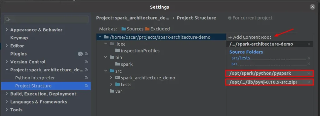 PySpark and PyCharm Settings