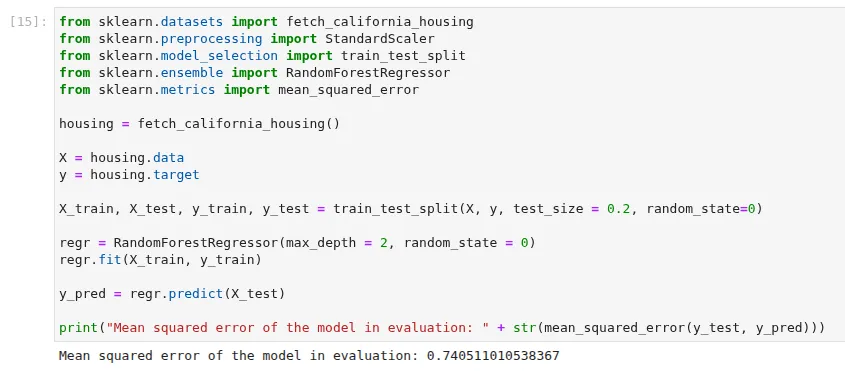 Código de ejemplo de la librería Scikit-learn de Python